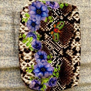 Estée Lauder fluffy cosmetic makeup bag purse